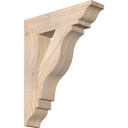Ekena Millwork Funston Traditional Smooth Bracket, Douglas Fir, 3 1/2"W x 16"D x 20"H BKT04X16X20FST01SDF